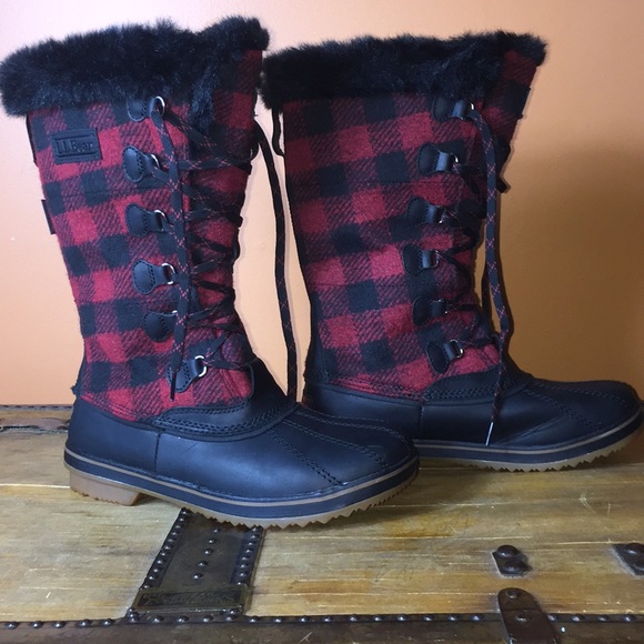 ll bean buffalo plaid boots